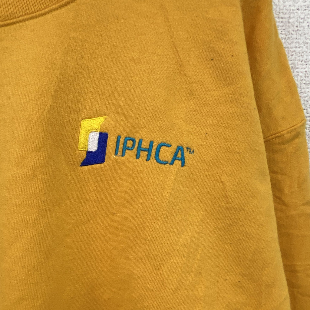 champion　チャンピオン　スウェット/トレーナー　ワンポイント刺繍　黄色　イエロー　XLサイズ
