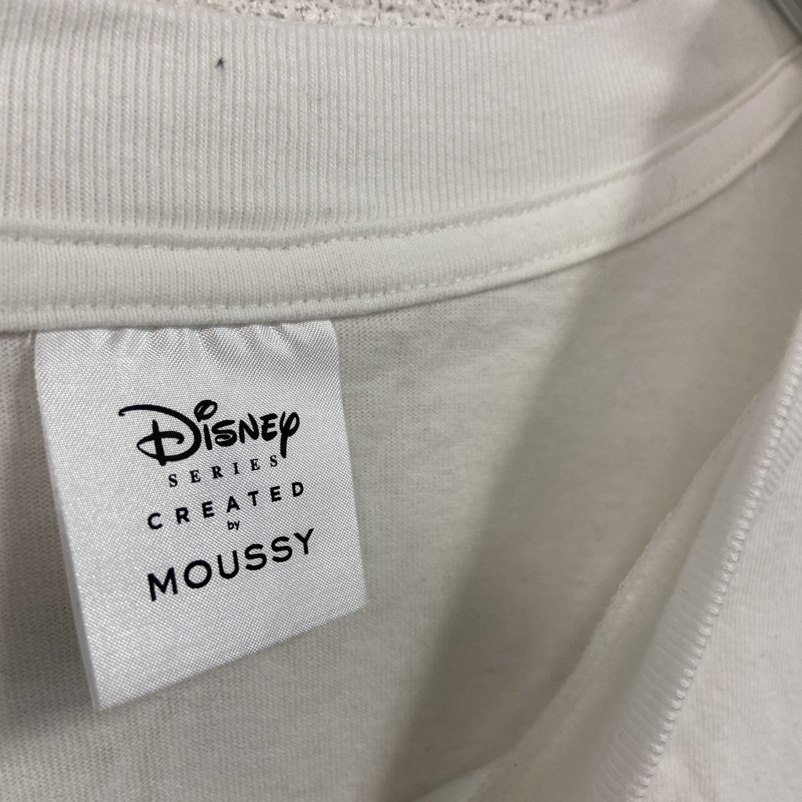 MOUSSY　マウジー　Disney　ディズニー　半袖キャラクタープリントTシャツ　白　ホワイト　Fサイズ