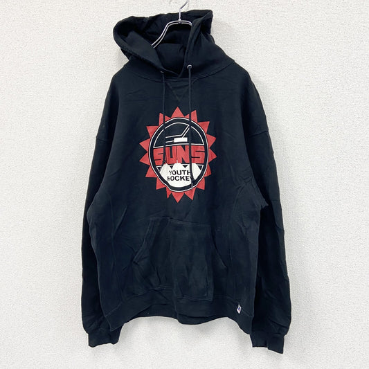 00s　RUSSELL ATHLETIC　ラッセル　スウェットパーカー/フーディー　ヴィンテージ　黒　ブラック　Lサイズ