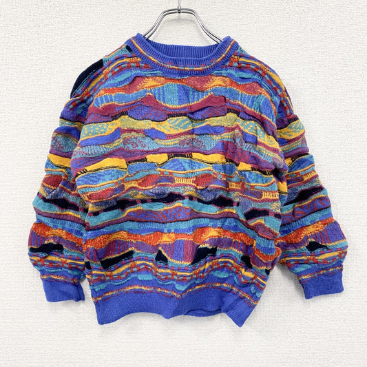 ～00s　PURELY AUSTRALIAN CLOTHING CO.　COOGI風ウールニットセーター　3Dニット　ヴィンテージ　マルチカラー　Mサイズ