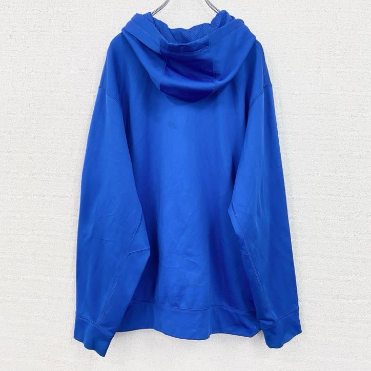 古着 used　NIKE　ナイキ　長袖プリントパーカー　ラクロス　DUKE大学　レトロデザイン　青　ブルー　XLサイズ