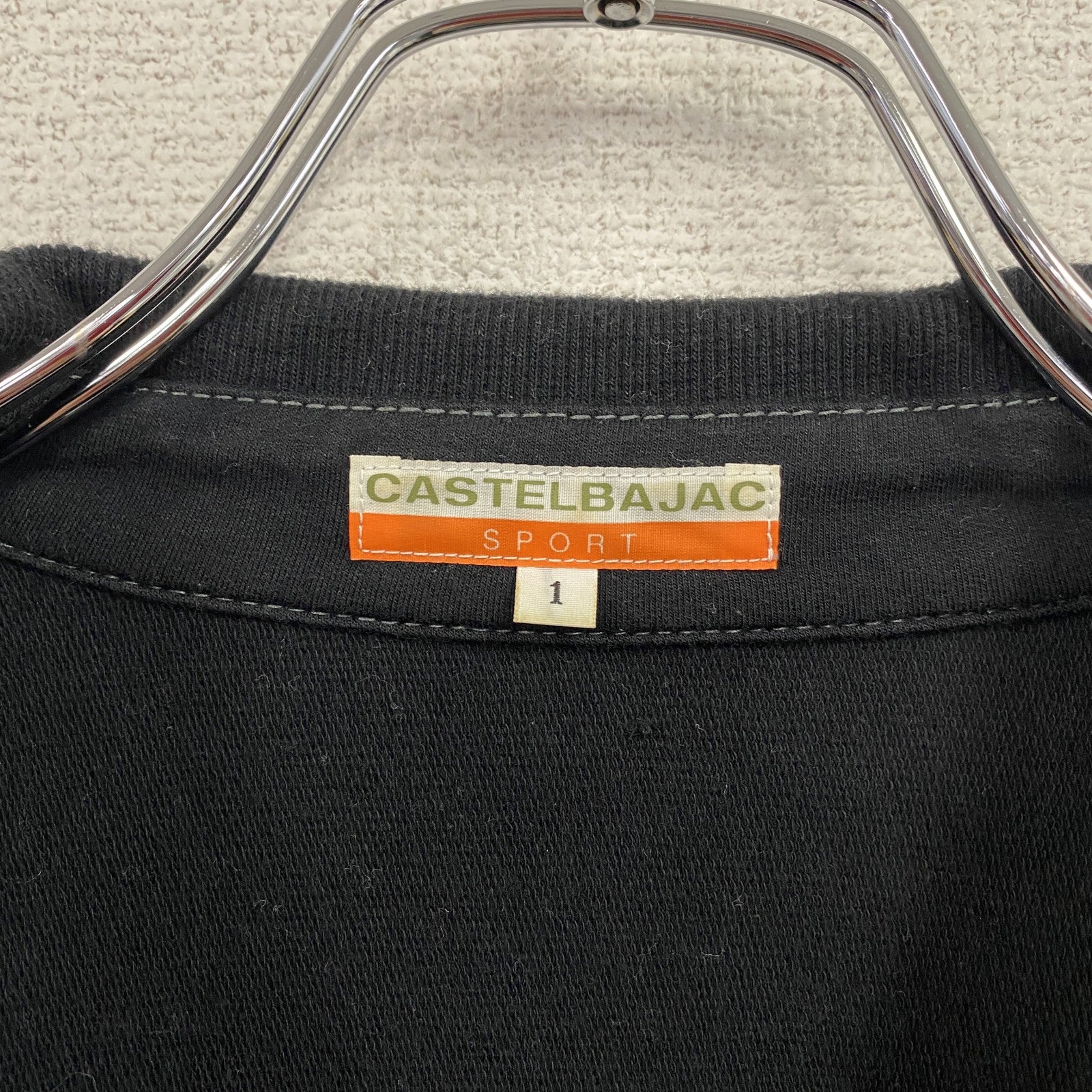 CASTELBAJAC　カステルバジャック　フルジップスウェットジャケット　黒　ブラック　1サイズ