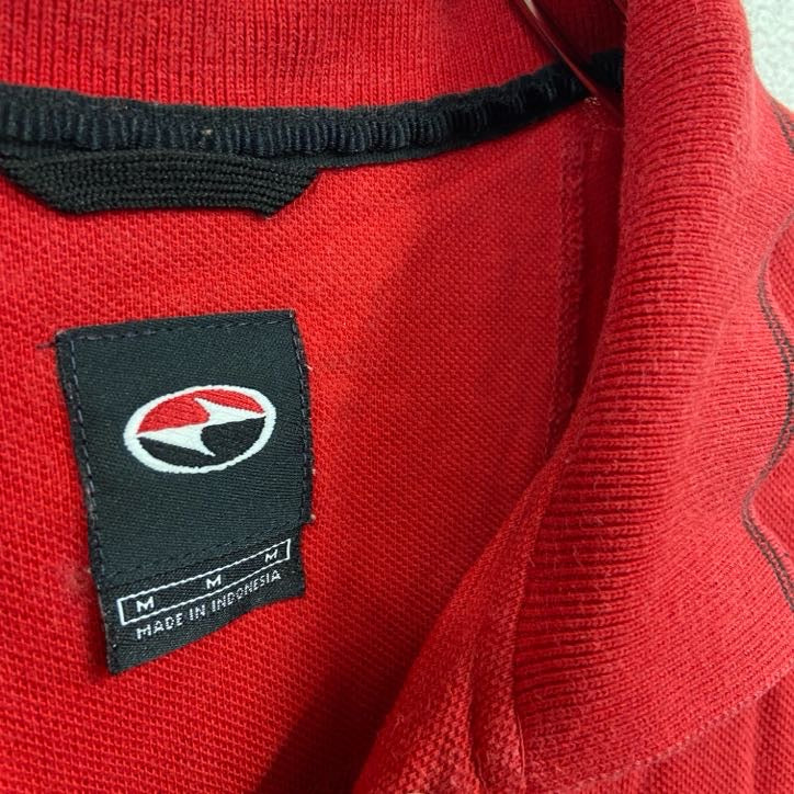 NIKE　ナイキ　半袖ポロシャツ　スウッシュロゴ　赤　レッド　LLサイズ
