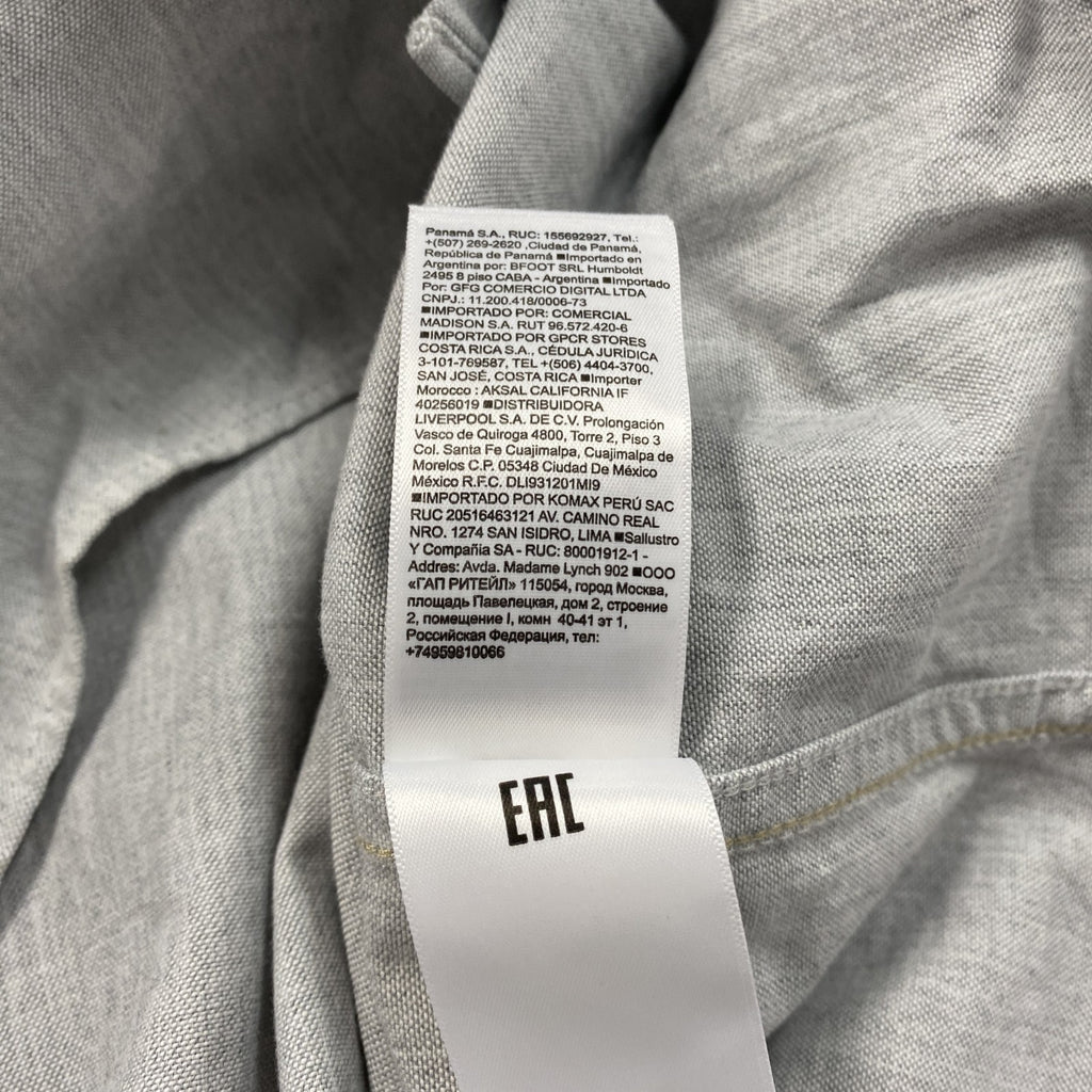 BANANA REPUBLIC　バナナリパブリック　長袖シャツ　ボタンダウンシャツ　無地　グレー　Lサイズ
