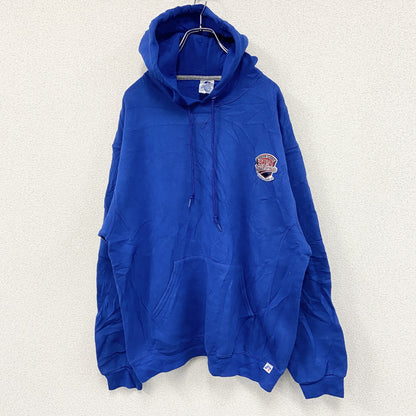 00s　RUSSELL ATHLETIC　ラッセル　スウェットパーカー/フーディー　ヴィンテージ　青　ブルー　Lサイズ