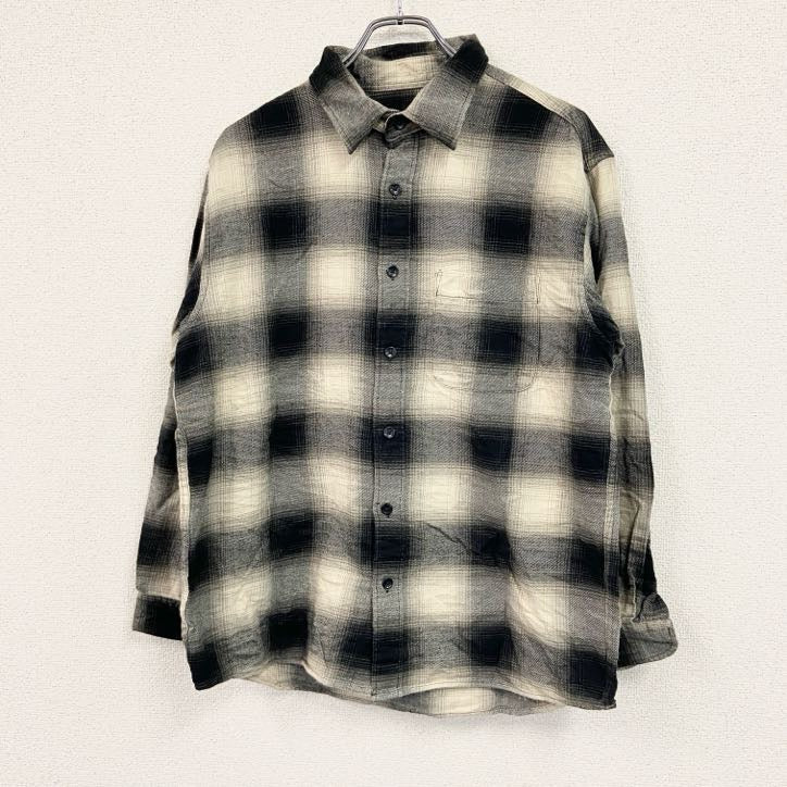 UNIQLO　ユニクロ　長袖シャツ/フランネルシャツ　オンブレチェック柄　マルチカラー