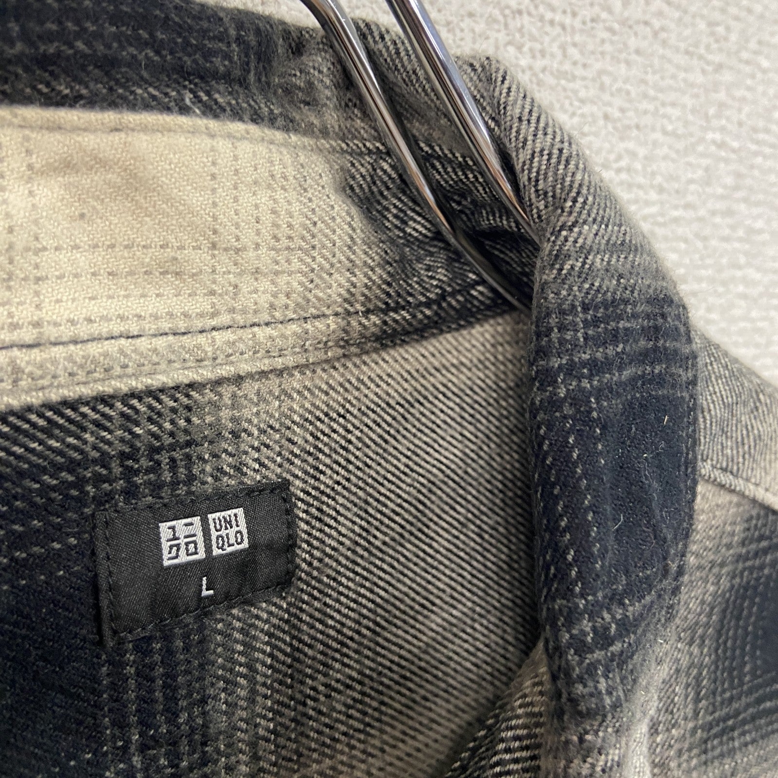 UNIQLO　ユニクロ　長袖シャツ/フランネルシャツ　オンブレチェック柄　マルチカラー