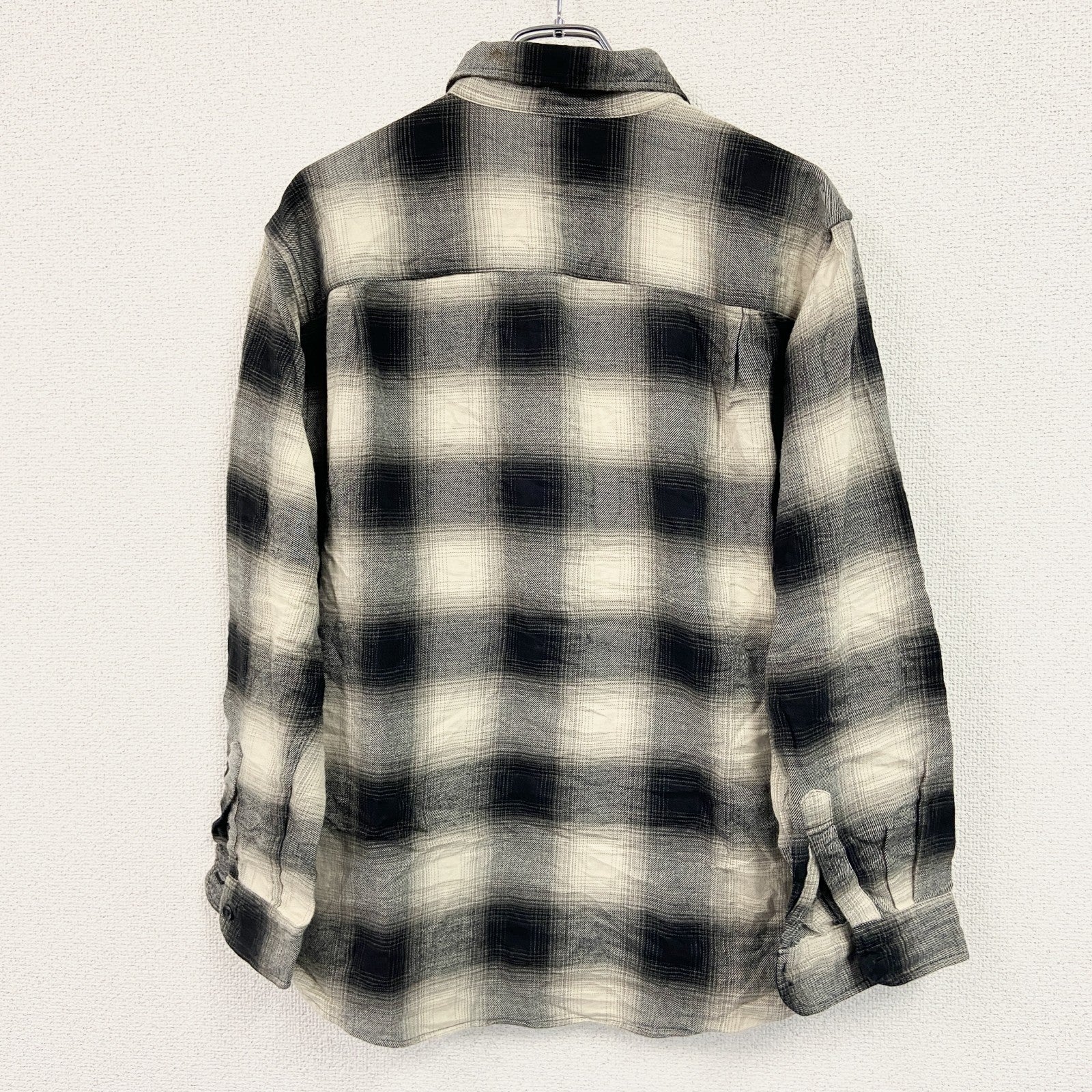 UNIQLO　ユニクロ　長袖シャツ/フランネルシャツ　オンブレチェック柄　マルチカラー