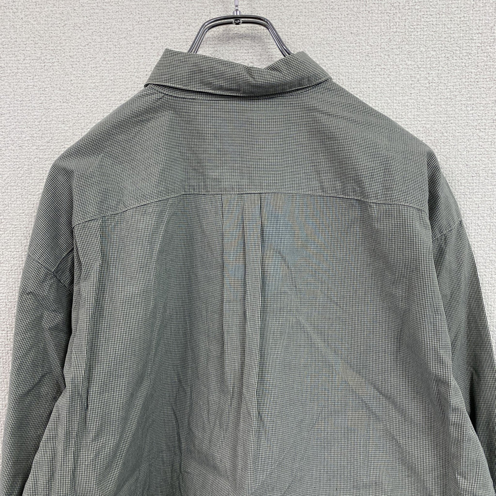 GAP　ギャップ　長袖シャツ　チェック柄　緑　グリーン　Mサイズ