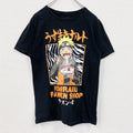 古着 used　NARUTO　半袖アニメプリントTシャツ　うずまきナルト　クルーネック　レトロデザイン　黒　ブラック　Mサイズ
