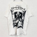 古着 used　DEATH NOTE　デスノート　半袖アニメプリントTシャツ　クルーネック　レトロ　白　ホワイト　Lサイズ