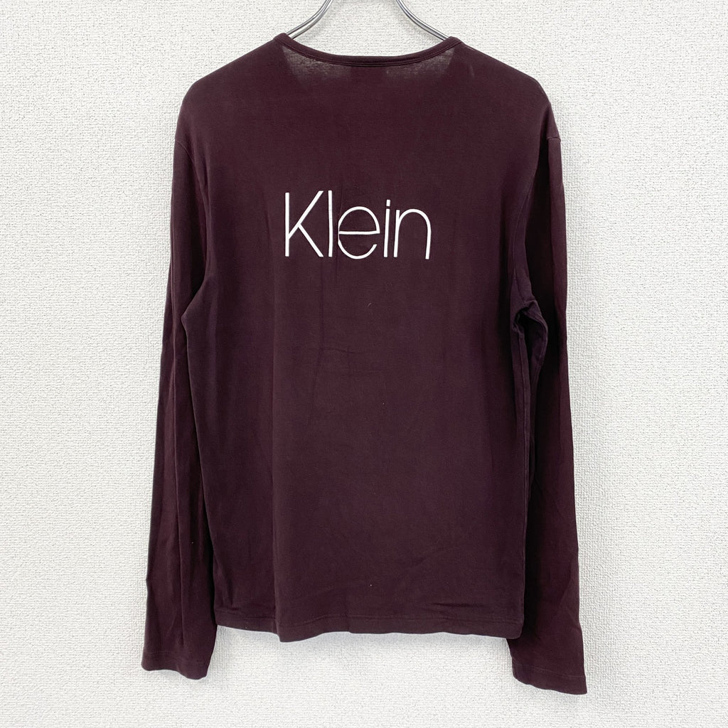 Calvin Klein　カルバンクライン　長袖Tシャツ/ロンT　デカロゴ　ボルドー　Sサイズ