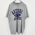 90s　Anvil　アンヴィル　半袖Tシャツ　3連プリント　カプセルプリント　アーチプリント　シングルステッチ　グレー　Mサイズ