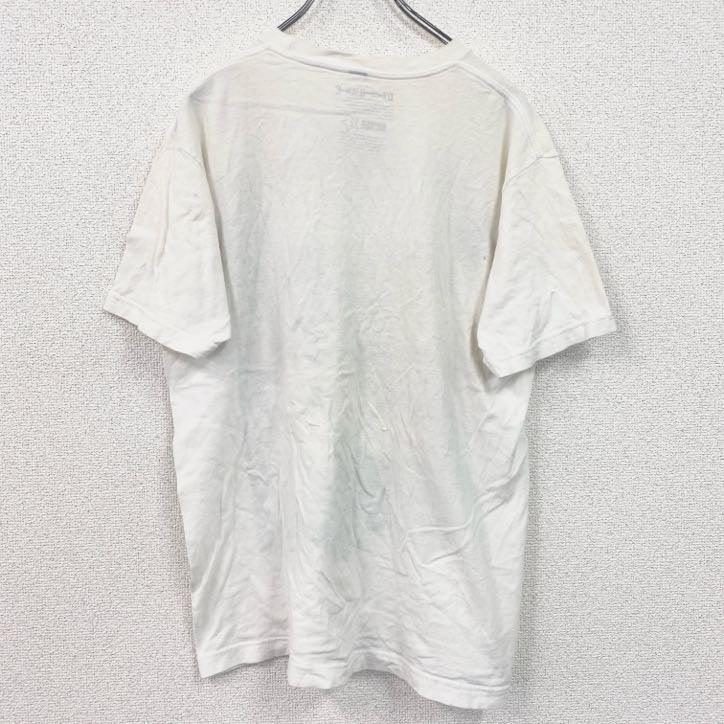 古着 used　DEATH NOTE　デスノート　半袖アニメプリントTシャツ　クルーネック　レトロ　白　ホワイト　Lサイズ