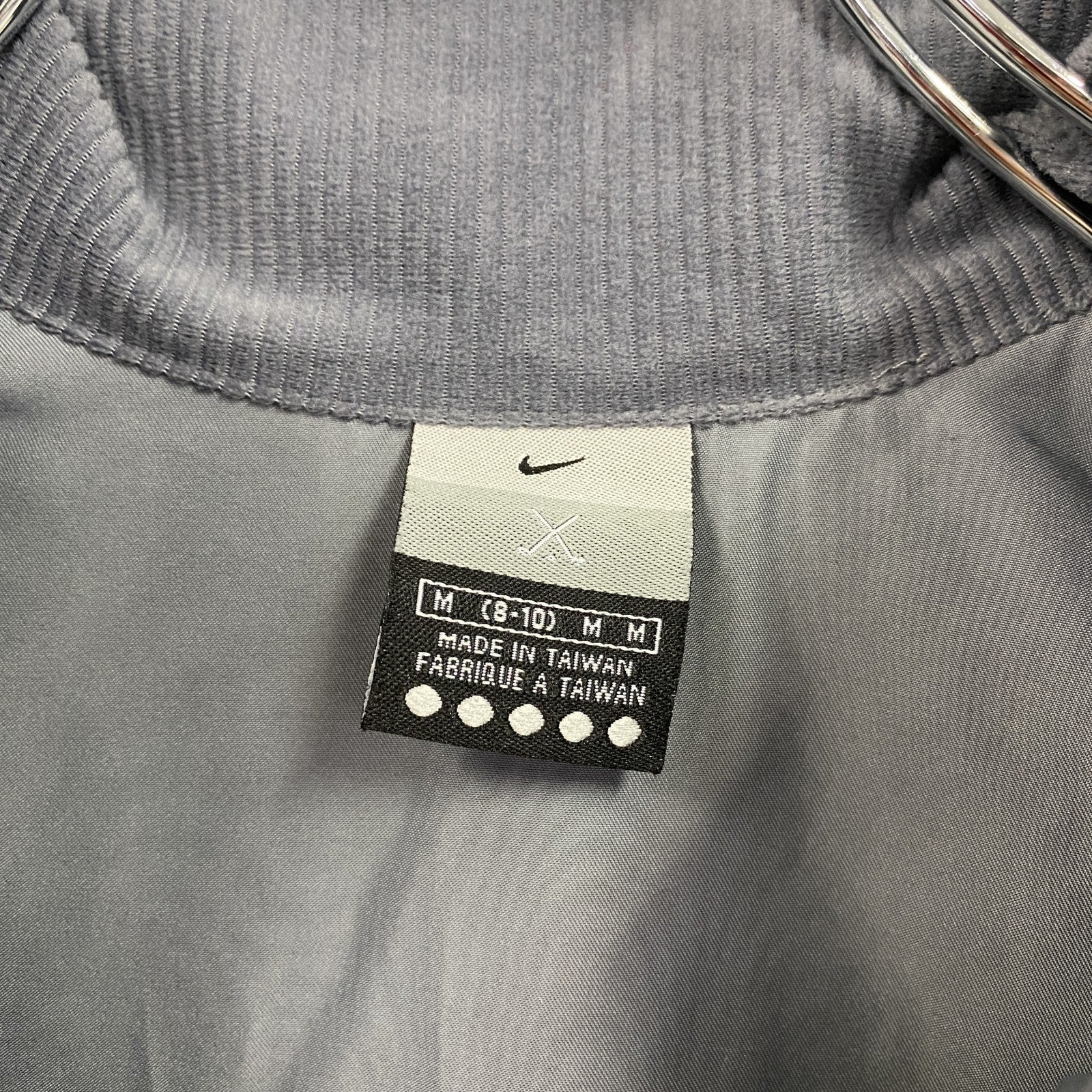 ～00s　NIKE GOLF　ナイキゴルフ　フルジップフリースベスト/ボアベスト　紺　ネイビー　グレー　Mサイズ　