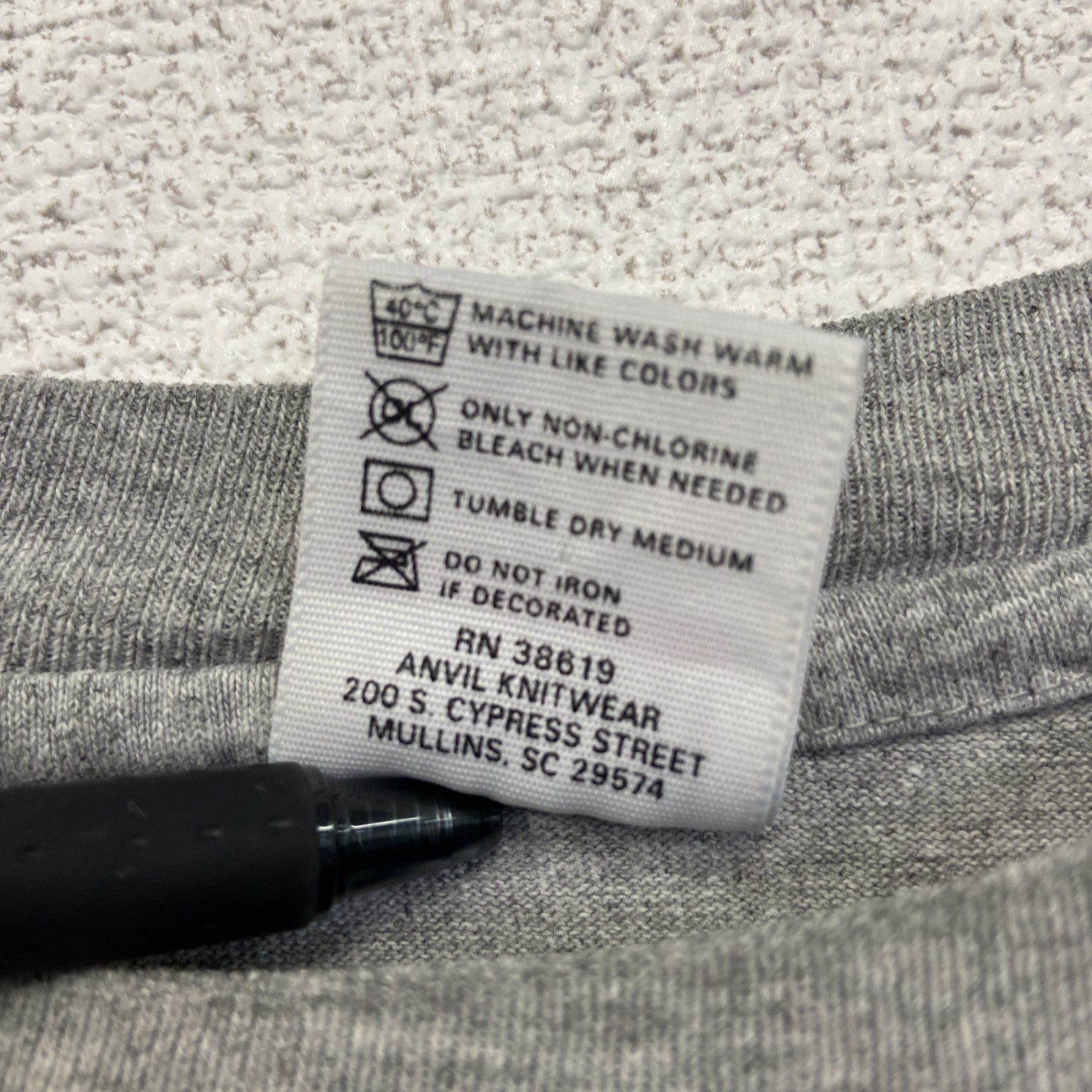 90s　Anvil　アンヴィル　半袖Tシャツ　3連プリント　カプセルプリント　アーチプリント　シングルステッチ　グレー　Mサイズ