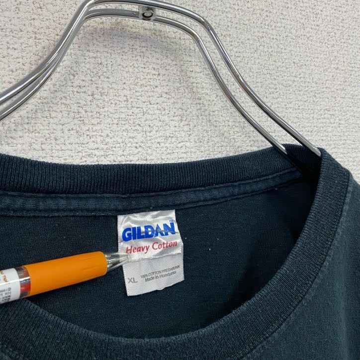古着 used　GILDAN　ギルダン　半袖ロックバンドプリントTシャツ　SATYRICON　クルーネック　黒　ブラック　Lサイズ