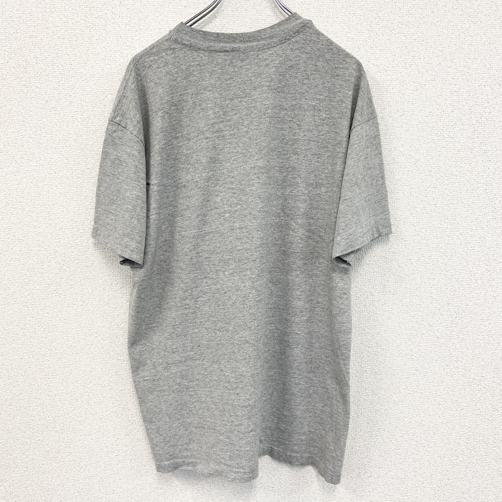 90s　Anvil　アンヴィル　半袖Tシャツ　3連プリント　カプセルプリント　アーチプリント　シングルステッチ　グレー　Mサイズ