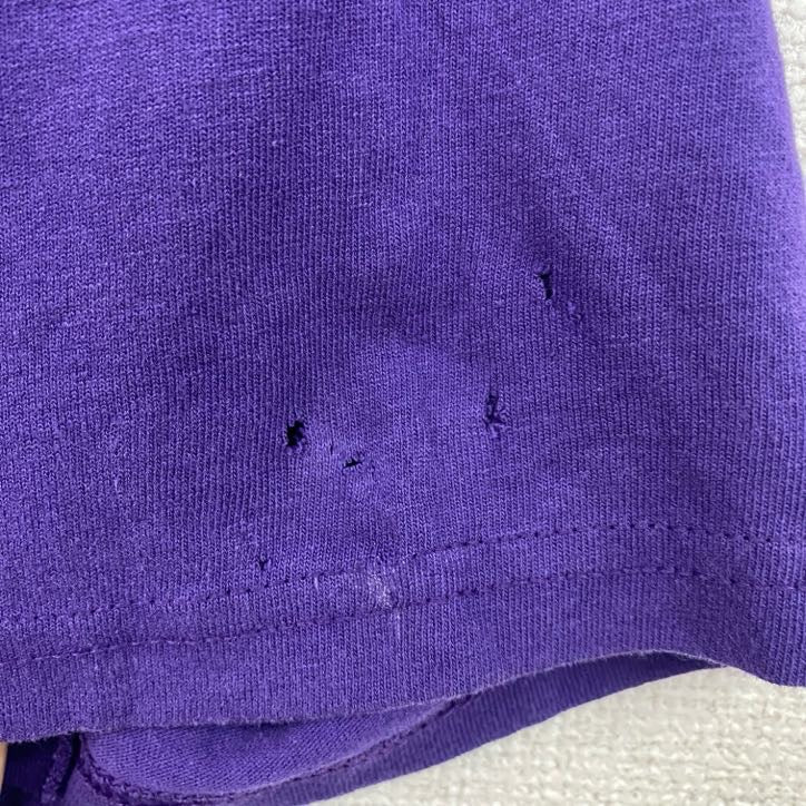 古着 used　JERZEES　ジャージーズ　半袖両面プリントTシャツ　アメフト　背番号　クルーネック　紫　XLサイズ