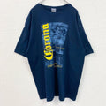 古着 used　Corona Extra　コロナエキストラ　コロナビール　半袖プリントTシャツ　企業T　クルーネック　ネイビー