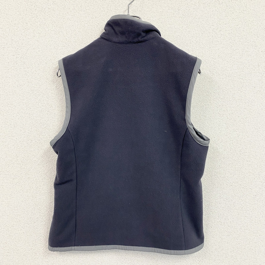 ～00s　NIKE GOLF　ナイキゴルフ　フルジップフリースベスト/ボアベスト　紺　ネイビー　グレー　Mサイズ　