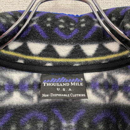 THOUSAND MILE　サウザンドマイル　フルジップフリースベスト/ボアベスト　青　ブルー　