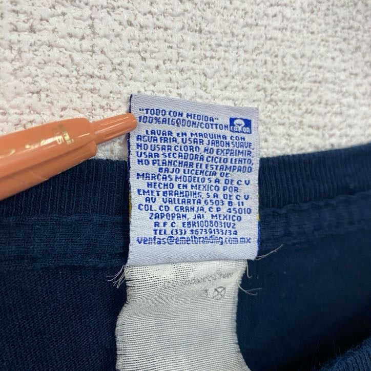 古着 used　Corona Extra　コロナエキストラ　コロナビール　半袖プリントTシャツ　企業T　クルーネック　ネイビー