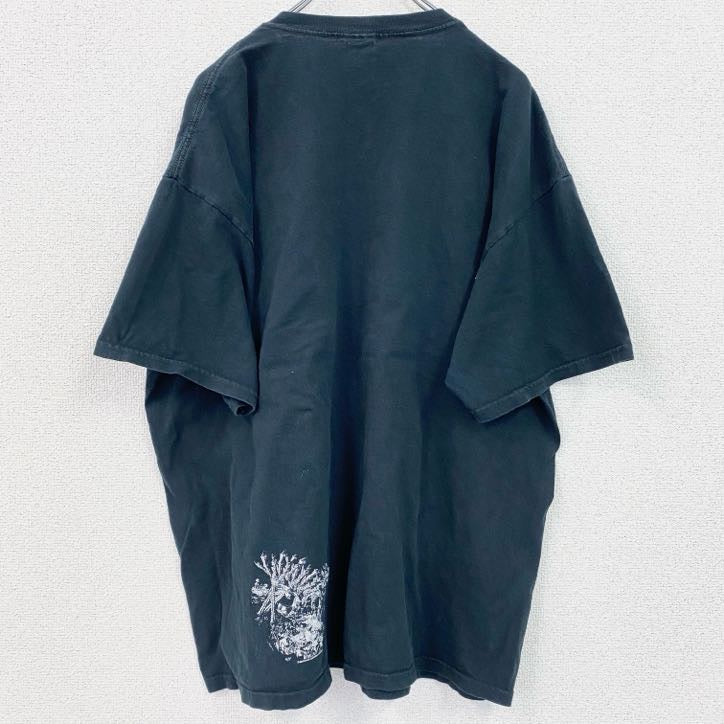 古着 used　GILDAN　ギルダン　半袖ロックバンドプリントTシャツ　SATYRICON　クルーネック　黒　ブラック　Lサイズ