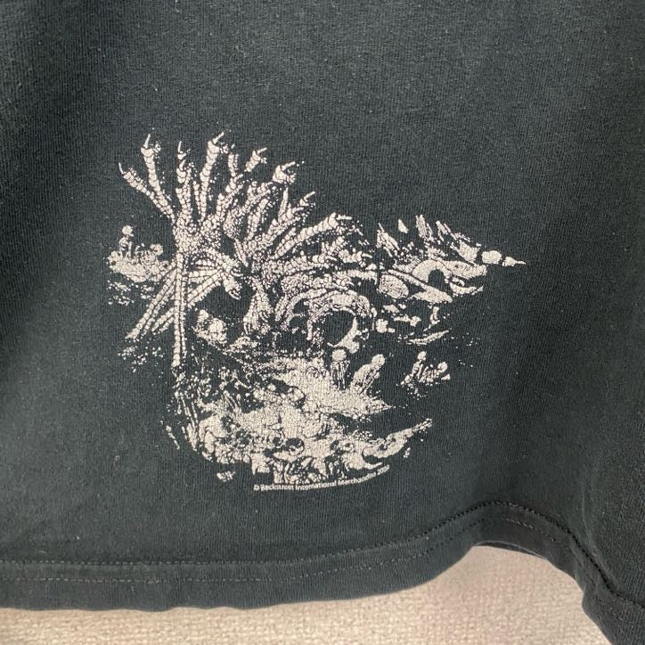 古着 used　GILDAN　ギルダン　半袖ロックバンドプリントTシャツ　SATYRICON　クルーネック　黒　ブラック　Lサイズ