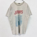 古着 used　B&C　JAWS　ジョーズ　半袖ビッグプリントTシャツ　ムービーT　映画　サメ　ライトグレー　XLサイズ