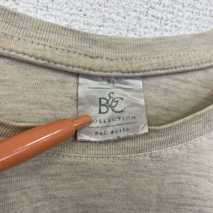 古着 used　B&C　JAWS　ジョーズ　半袖ビッグプリントTシャツ　ムービーT　映画　サメ　ライトグレー　XLサイズ