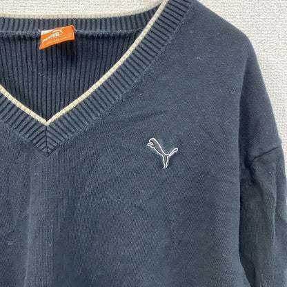 PUMA　プーマ　ニットセーター　黒　ブラック　Lサイズ