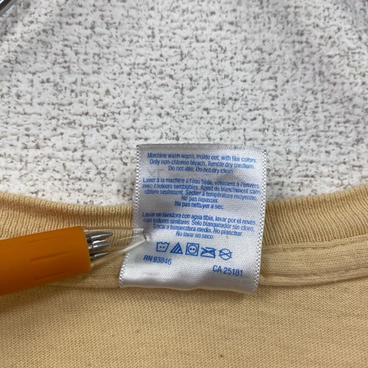 古着 used　GILDAN　ギルダン　半袖スポーツプリントTシャツ　バスケ　レトロ　クルーネック　黄色　イエロー　XLサイズ