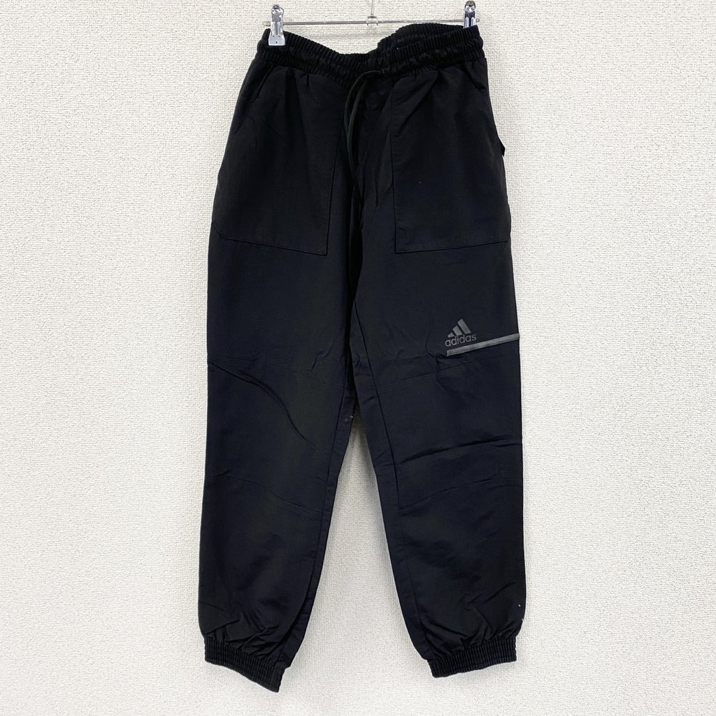 adidas　アディダス　ナイロンパンツ　　パフォーマンスロゴ　黒　ブラック　Mサイズ