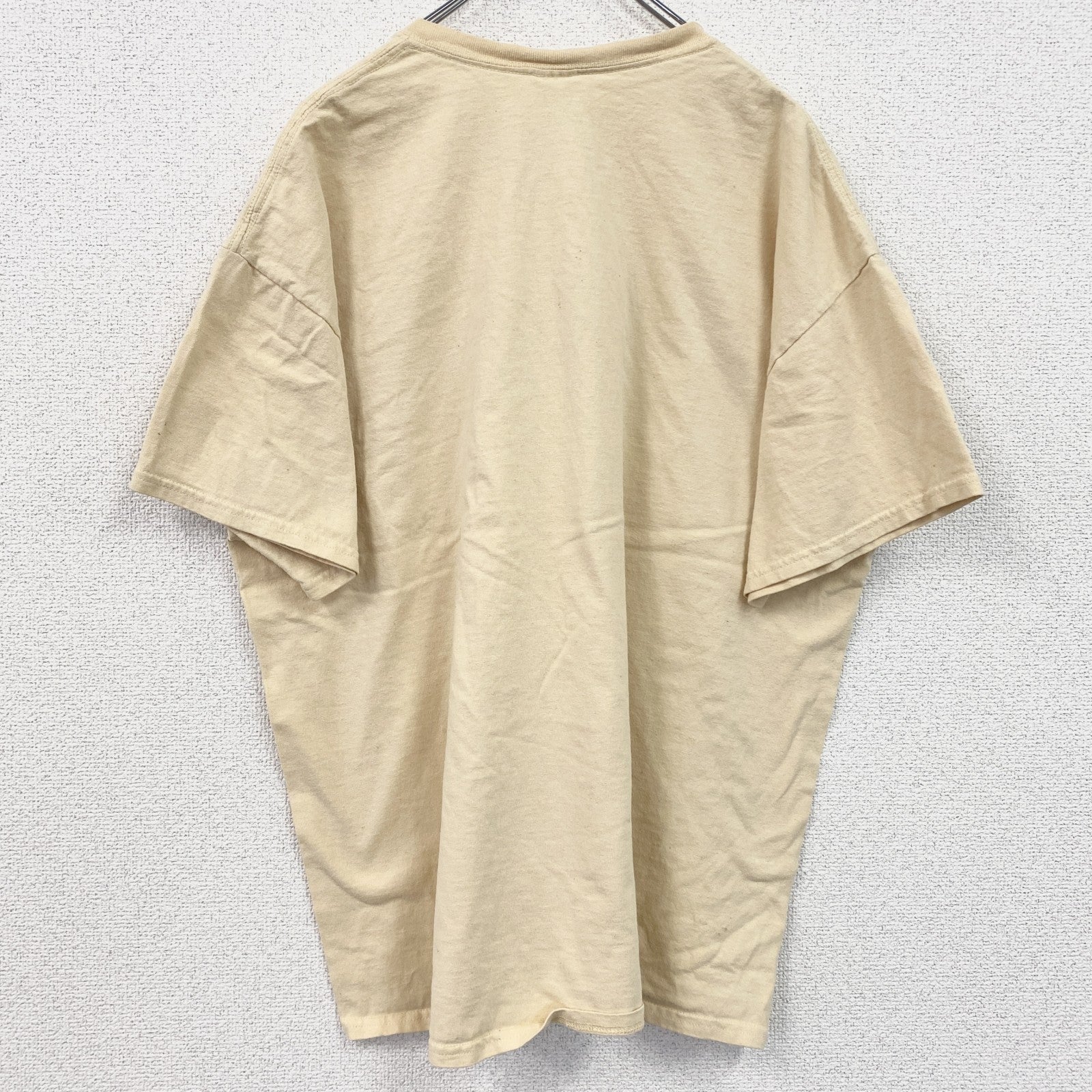 古着 used　GILDAN　ギルダン　半袖スポーツプリントTシャツ　バスケ　レトロ　クルーネック　黄色　イエロー　XLサイズ