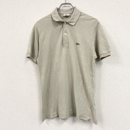 LACOSTE　ラコステ　半袖ポロシャツ　ワンポイントロゴ　ベージュ