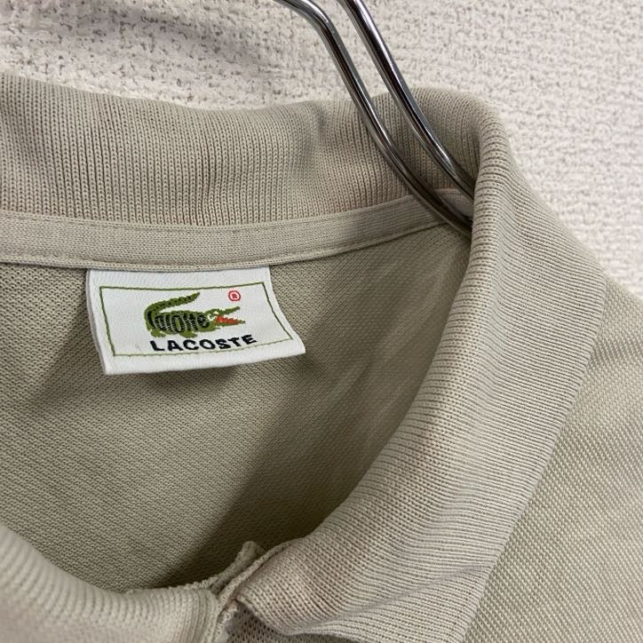 LACOSTE　ラコステ　半袖ポロシャツ　ワンポイントロゴ　ベージュ