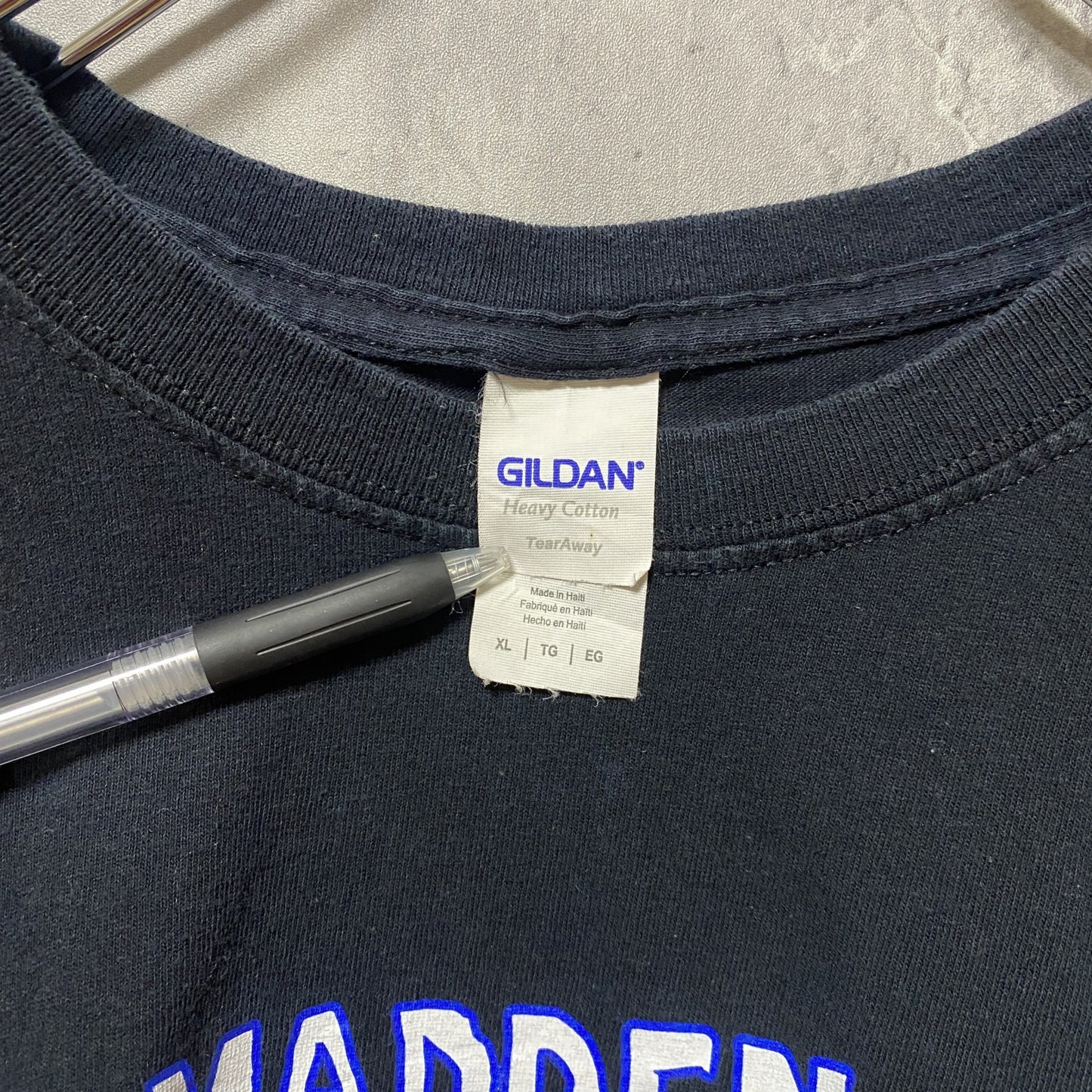古着 used　HUSKIES　半袖プリントTシャツ　黒　ブラック　バックプリント　クルーネック　ビッグシルエット　XLサイズ