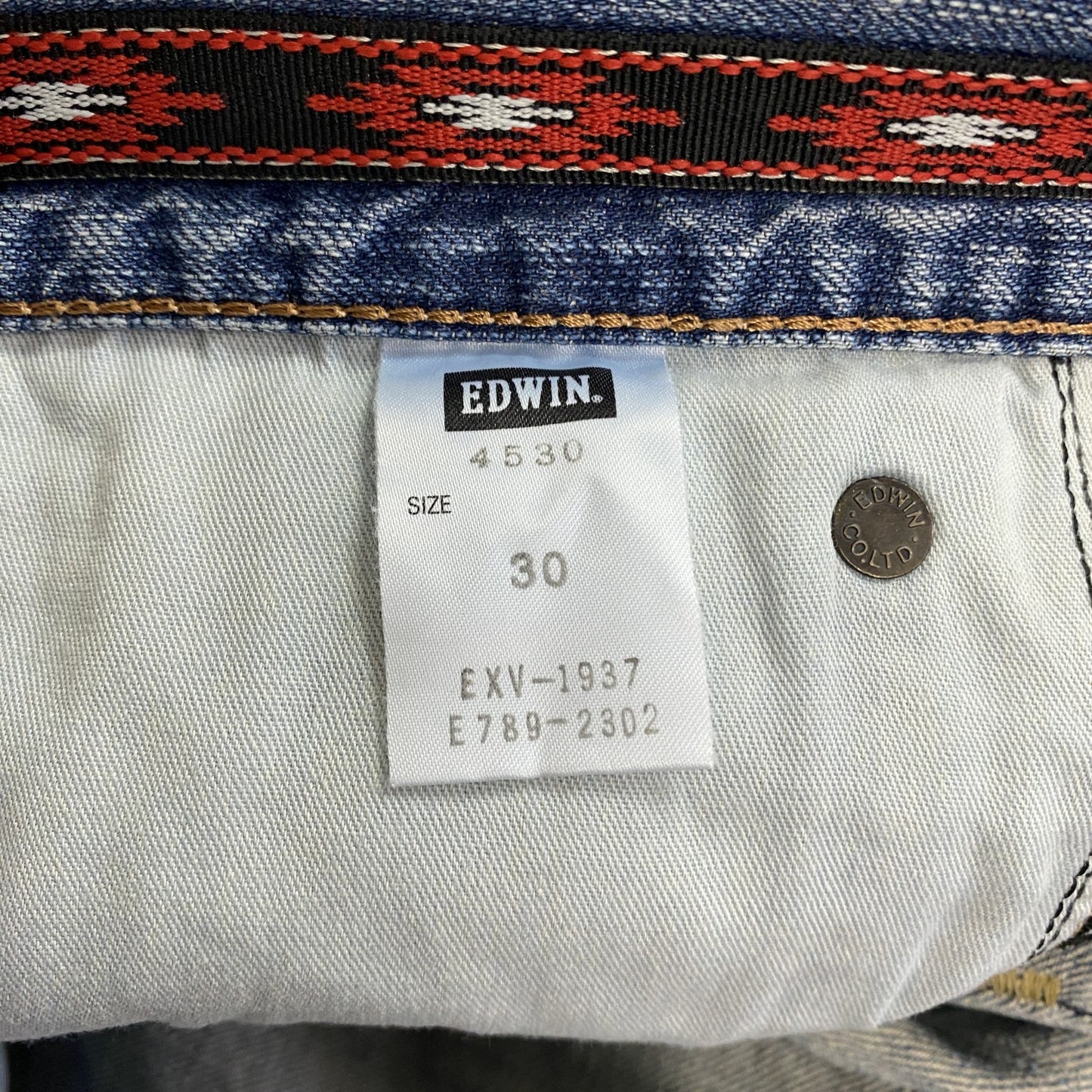EDWIN　エドウィン　デニムハーフパンツ/ジーンズ　ジップフライ　インディゴ　30サイズ