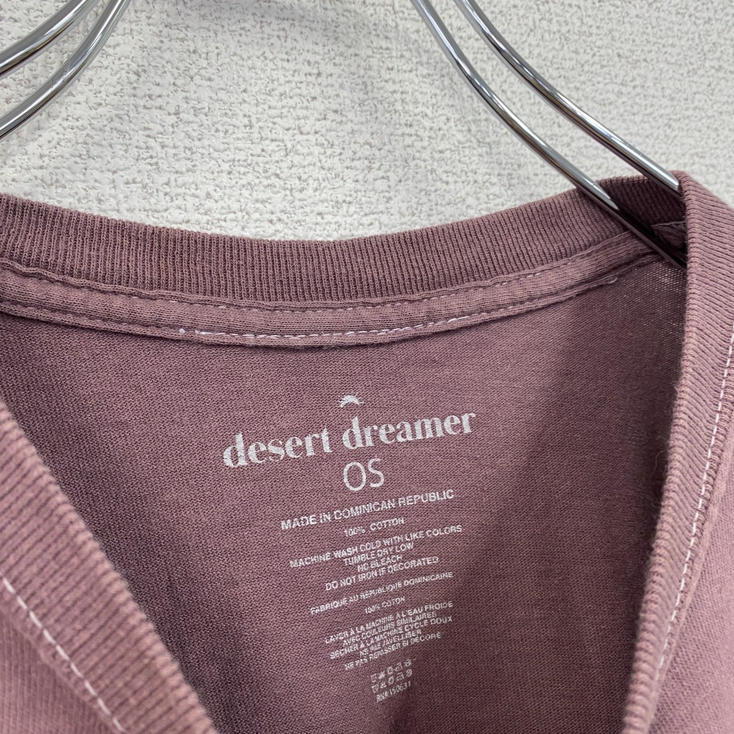 古着 used　desert dreamer　半袖プリントTシャツ　蝶　昆虫　クルーネック　レトロデザイン　赤　紅　レッド　