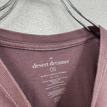 古着 used　desert dreamer　半袖プリントTシャツ　蝶　昆虫　クルーネック　レトロデザイン　赤　紅　レッド　