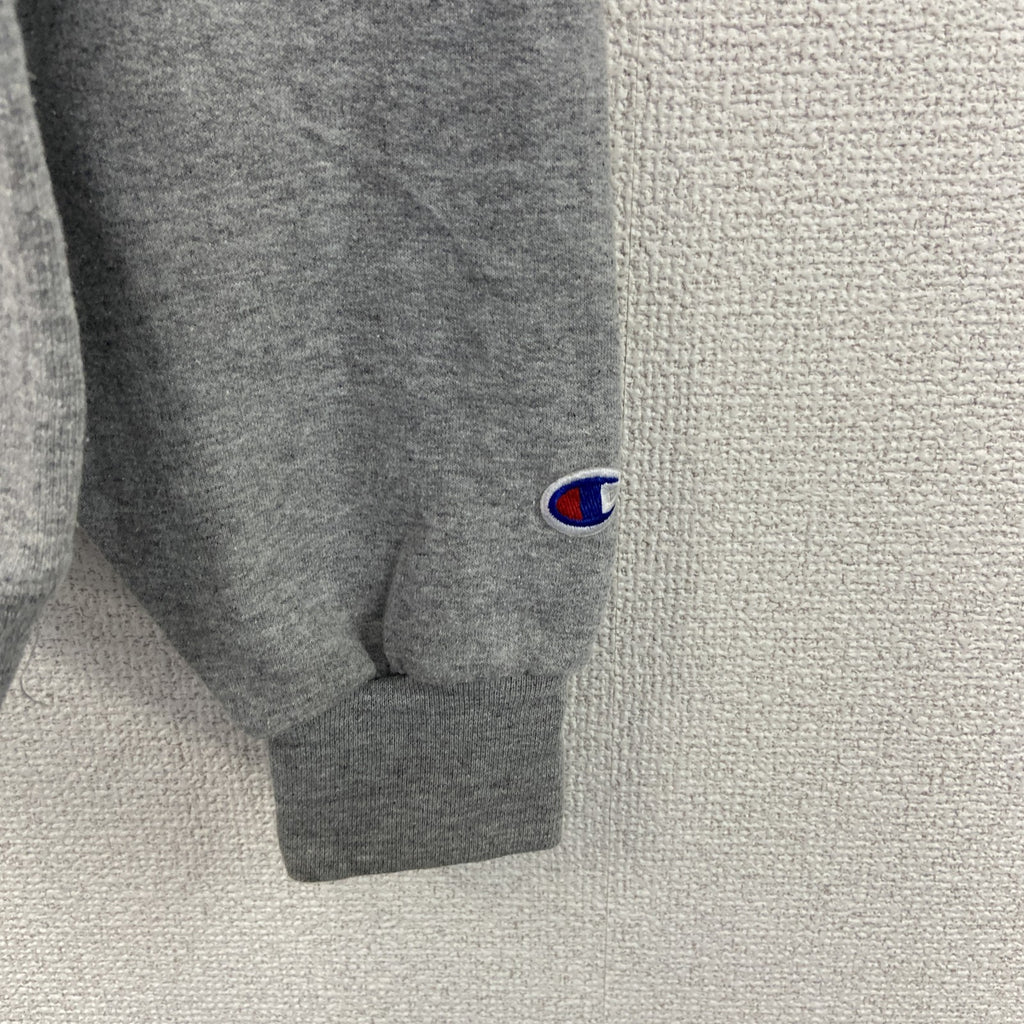 champion　チャンピオン　スウェットパーカー/フーディー　カレッジロゴ　刺繍ロゴ　現行　灰色　グレー　Lサイズ