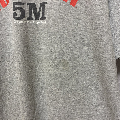 古着 used　PUMA　HARPOON　半袖プリントTシャツ　グレー　レトロ　デザイン　個性的　クルーネック　春夏服　メンズ