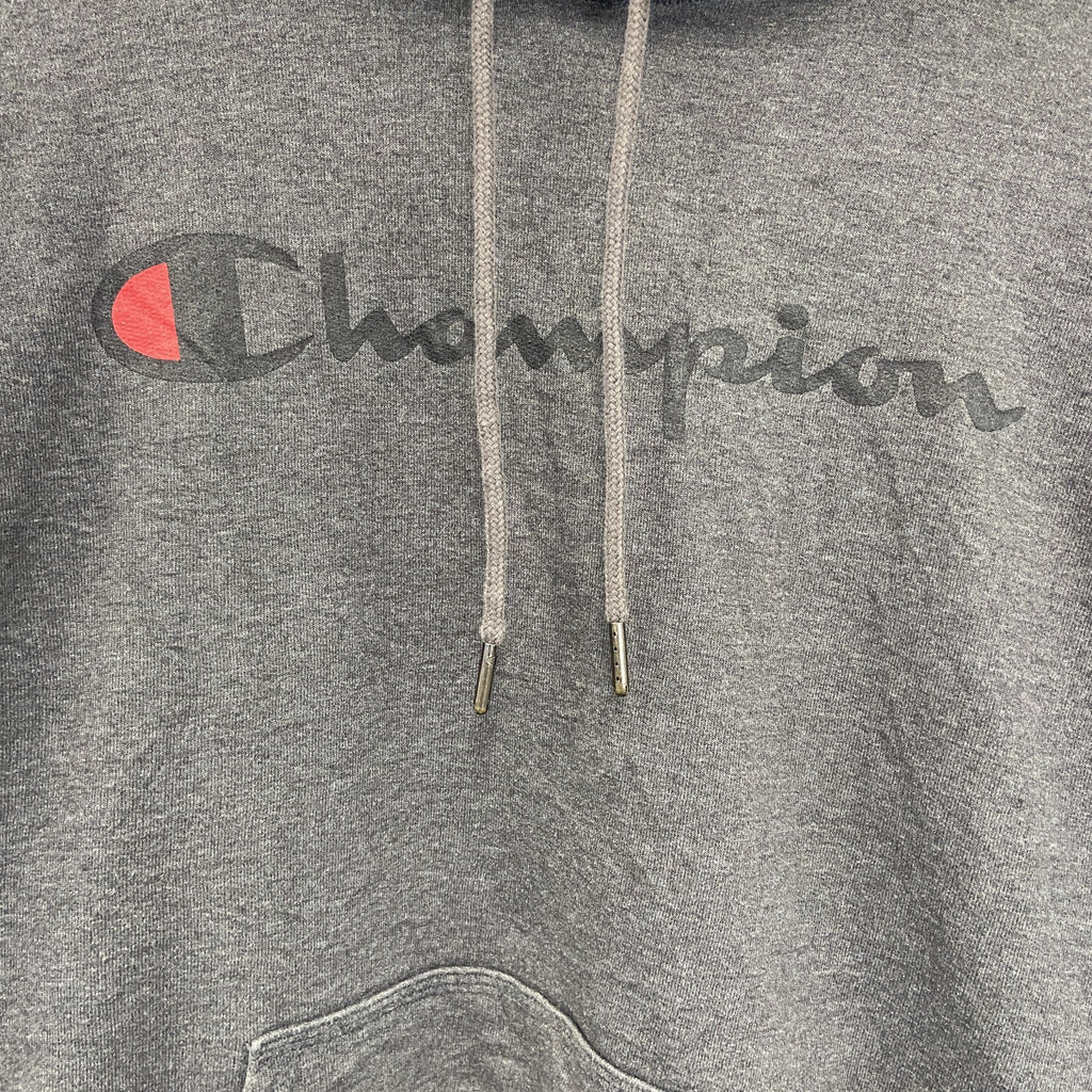 champion　チャンピオン　スウェットパーカー/フーディー　ロゴプリント　グレー　Lサイズ