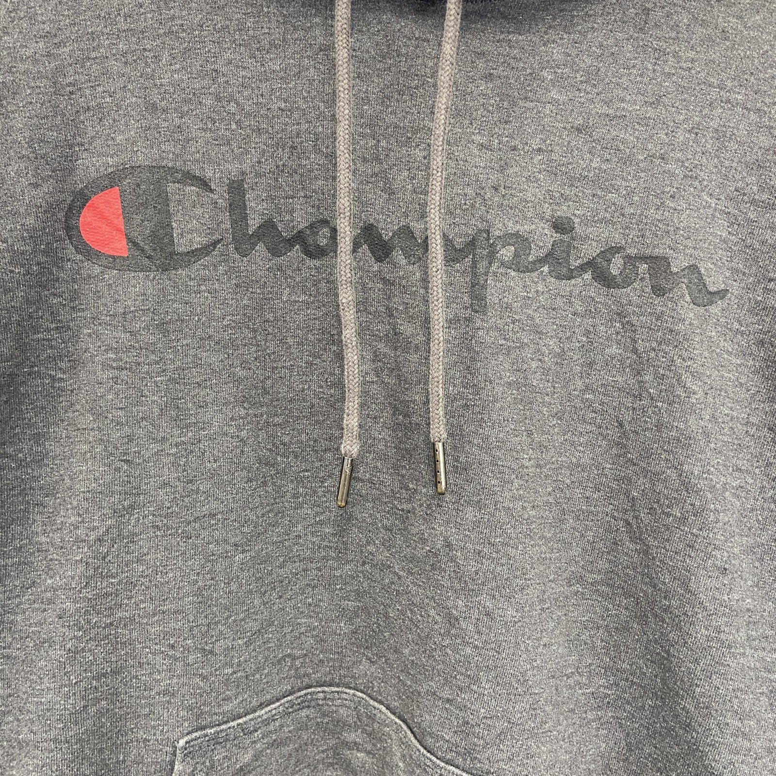 champion　チャンピオン　スウェットパーカー/フーディー　ロゴプリント　グレー　Lサイズ