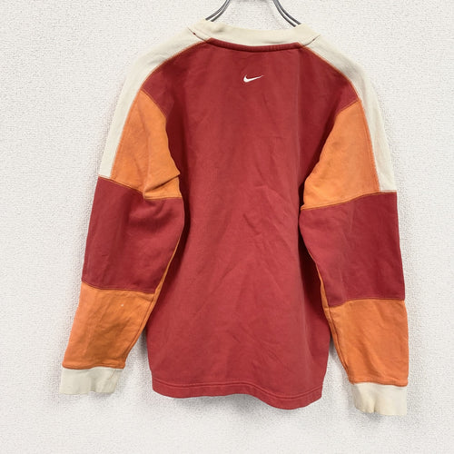 00s　NIKE　ナイキ　スウェット/トレーナー　スウッシュ　ヴィンテージ　赤　レッド　オレンジ　Lサイズ