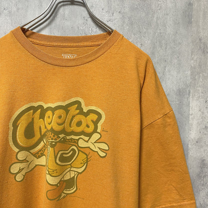 古着 used　Cheetos チートス　半袖プリントTシャツ　オレンジ　レトロデザイン　クルーネック　ビッグシルエット