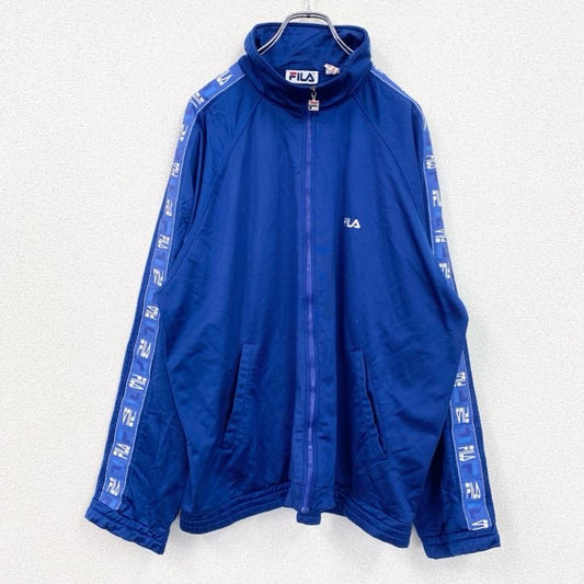 FILA　フィラ　トラックジャケット/ジャージ　スポーツ　ワンポイントロゴ刺繍　青　ブルー　XLサイズ