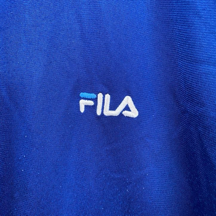 FILA　フィラ　トラックジャケット/ジャージ　スポーツ　ワンポイントロゴ刺繍　青　ブルー　XLサイズ