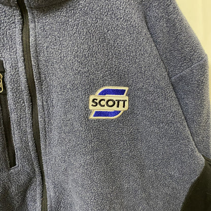 古着 used　PORT AUTHORITY　長袖フリースジャケット　ハイネック　フルジップ　SCOTT　ポイント刺繍　XLサイズ